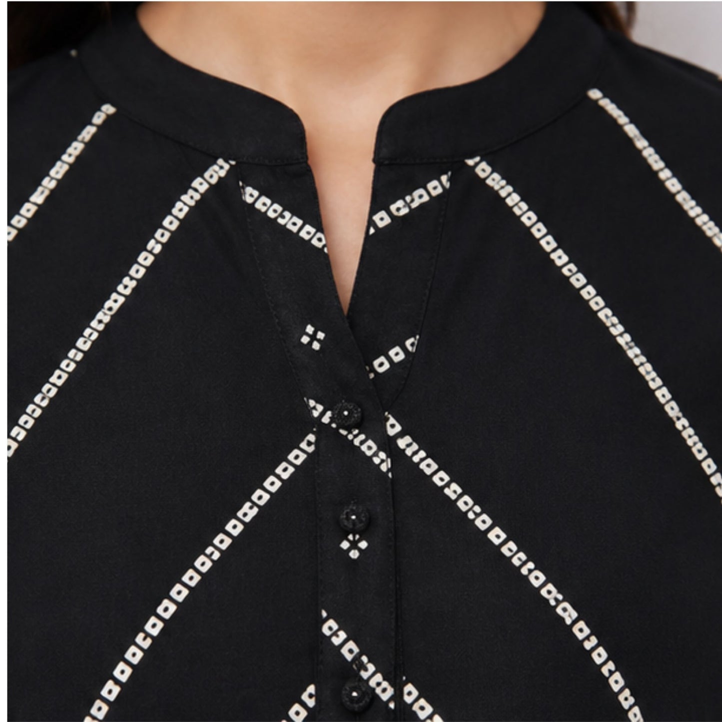 Black Geometric Printed kurta Set