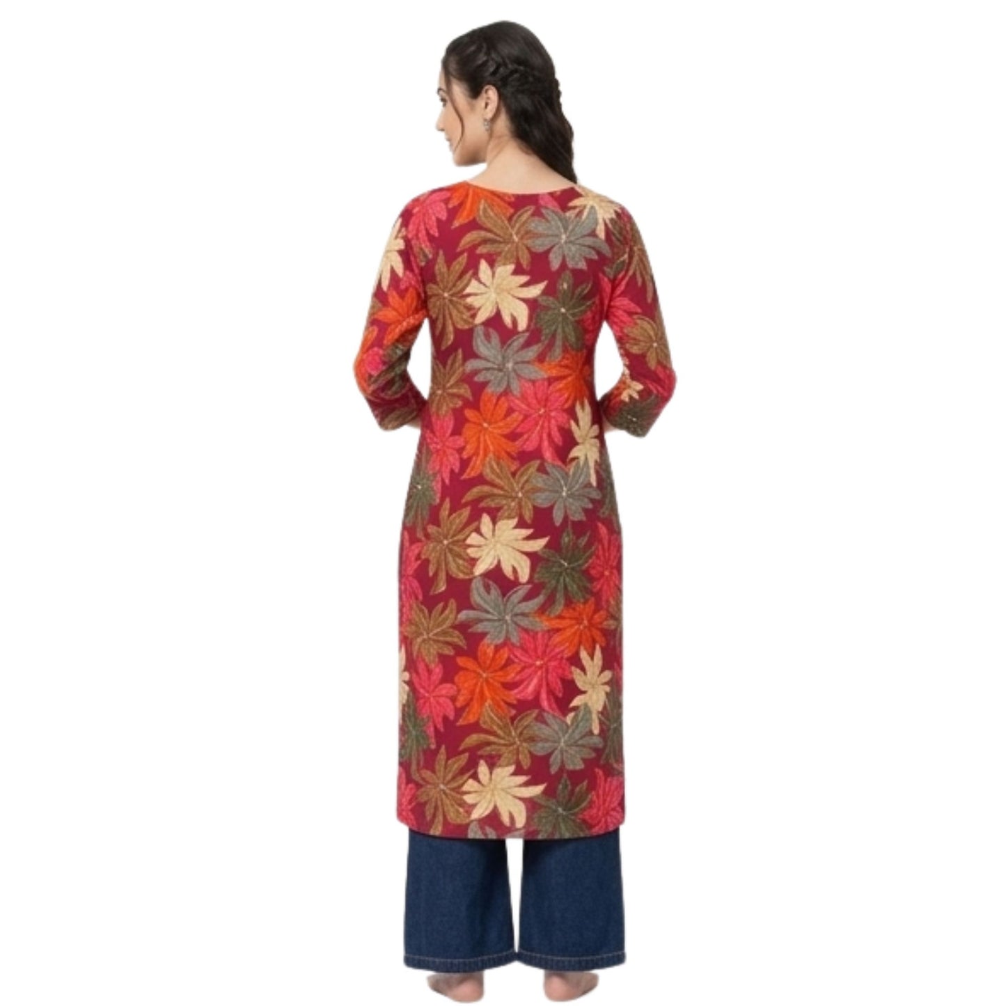 Autumn Bloom Printed Kurti