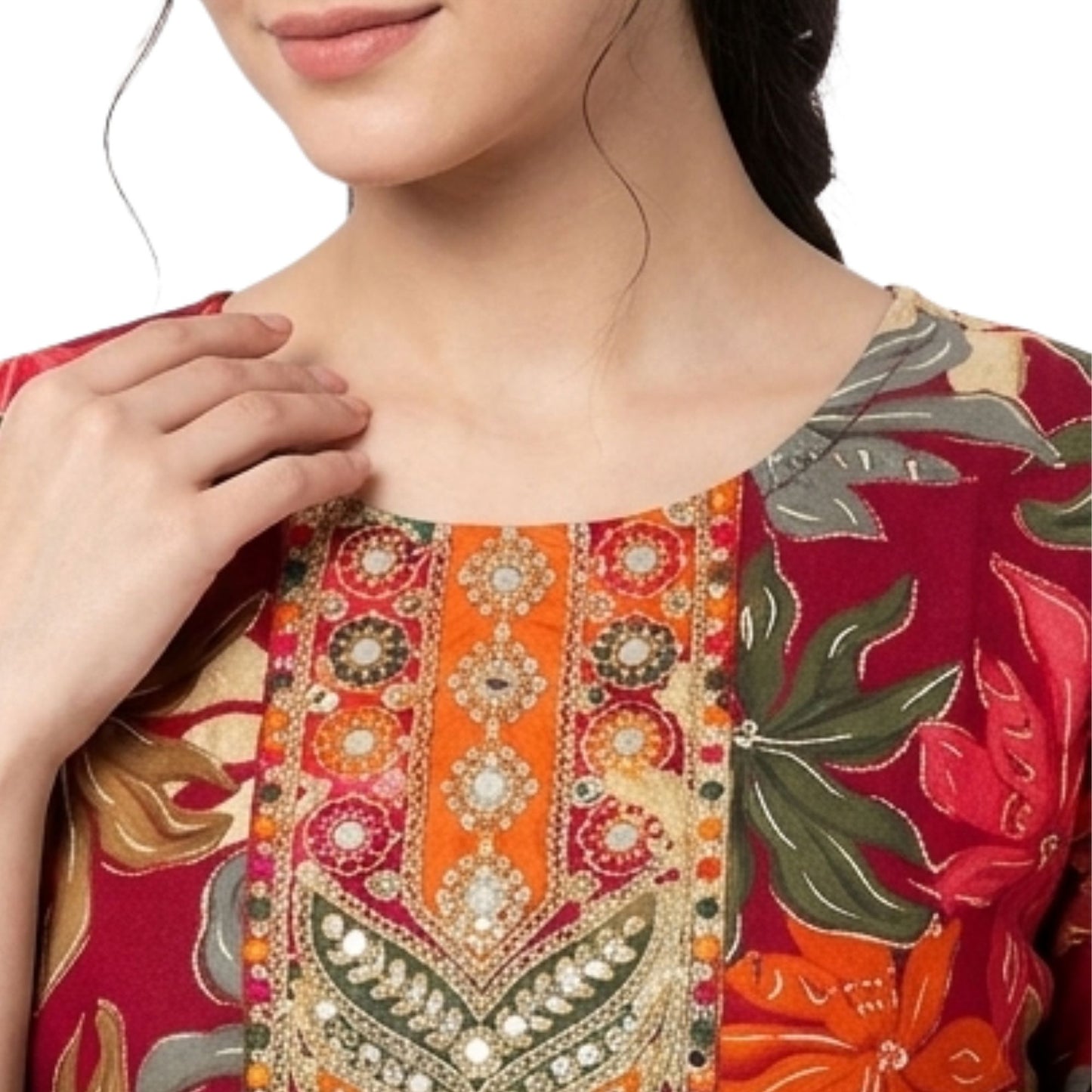 Autumn Bloom Printed Kurti